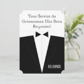 Getuige of bruidsjonker uitnodiging (Staand voorkant)