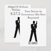 Getuige of bruidsjonker uitnodiging (Voorkant / Achterkant)