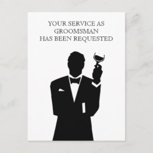 Getuige of bruidsjonker uitnodigingskaart uitnodiging briefkaart