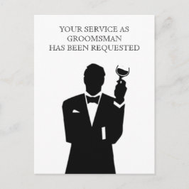 Getuige of bruidsjonker uitnodigingskaart uitnodiging briefkaart