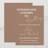 Getuige onze poging tot volwassen housewarming par kaart (Voorkant / Achterkant)