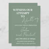 Getuige onze poging tot volwassen housewarming par kaart (Voorkant / Achterkant)