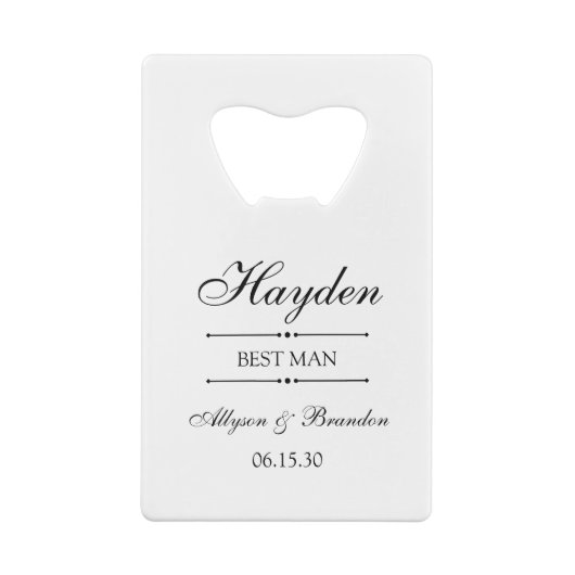 Getuige Persoonlijk Creditkaart Flessenopener (Achterkant)