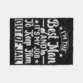 Getuige Trouw Bruidegom Funny Bruids Bachelor P Fleece Deken (Voorkant (Horizontaal))