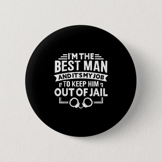 Getuige Trouw Bruidsjonkers Grappige Bruids Bruilo Ronde Button 5,7 Cm (Voorkant)