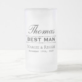 GETUIGE TROUWFEest VERIJSD BIERGLAS (0,5 l) Matglas Bierpul