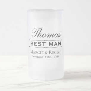 GETUIGE TROUWFEest VERIJSD BIERGLAS (0,5 l) Matglas Bierpul