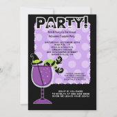 Getuige van Cocktail Halloween Party 5x7 Uitnodigi Kaart (Voorkant)