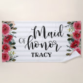 Getuige van de bruid Bruidsfeest Cadeau voor Bruid Strandlaken (Voorkant)