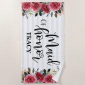 Getuige van de bruid Bruidsfeest Cadeau voor Bruid Strandlaken (Voorkant)