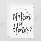 Getuige van de bruid | Script Stijl Aangepaste Tro Kaart (Voorkant)