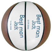 getuige van de bruidegom voeg naam tekst vrijgezel basketbal (Verticaal)