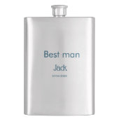 getuige van de bruidegom voeg naam tekst vrijgezel flacon (Voorkant)