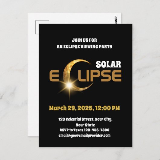 Getuige van de gedeeltelijke Zonsverduistering 3/2 Briefkaart (Voorkant / Achterkant)