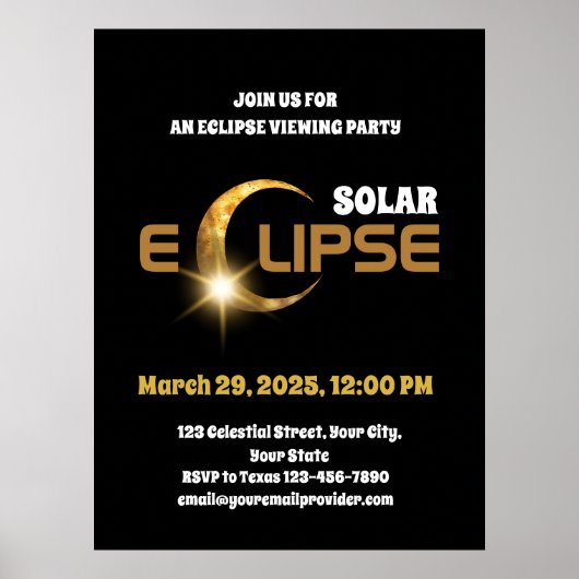 Getuige van de gedeeltelijke Zonsverduistering 3/2 Poster (Voorkant)