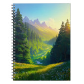 Getuige van de pracht van de dennenzonsopgang notitieboek (Voorkant)