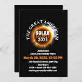 Getuige van de totale zonsverduistering 3/29/2025 kaart (Voorkant / Achterkant)