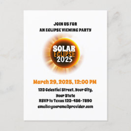 Getuige van de totale zonsverduistering 3/29/2025  uitnodiging briefkaart