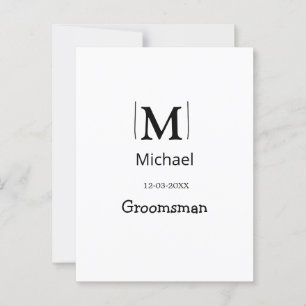 getuige vrijgezellenfeest voeg naam toe modern sim briefkaart