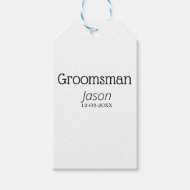 getuige vrijgezellenfeest voeg naam toe modern sim cadeaulabel
