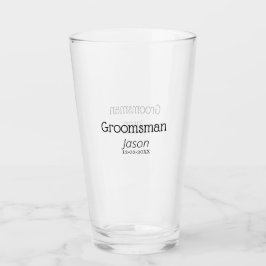 getuige vrijgezellenfeest voeg naam toe modern sim glas