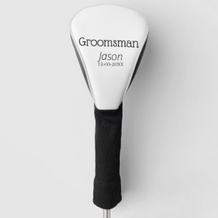 getuige vrijgezellenfeest voeg naam toe modern sim golfheadcover