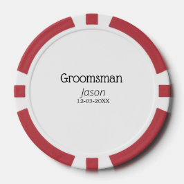 getuige vrijgezellenfeest voeg naam toe modern sim poker chips