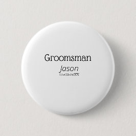 getuige vrijgezellenfeest voeg naam toe modern sim ronde button 5,7 cm