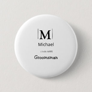 getuige vrijgezellenfeest voeg naam toe modern sim ronde button 5,7 cm