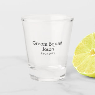 getuige vrijgezellenfeest voeg naam toe modern sim shot glas