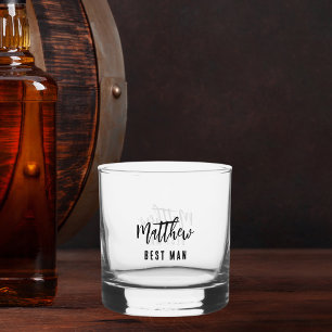 Getuige vrijgezellenfeest whisky glas
