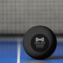 Getuige vrijgezellenfeest zwart modern huwelijk  pingpongbal
