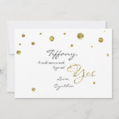 GETUIGE White & Gouden Glitter Stippen Kaart (Achterkant)