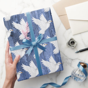 Getuige witte duiven Rustic Wedding Cadeaupapier