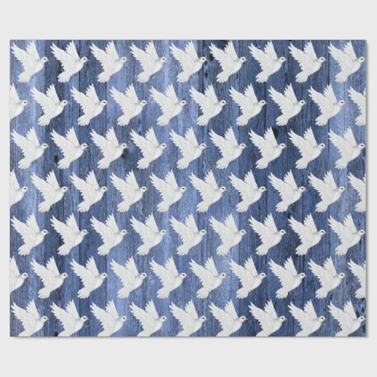 Getuige witte duiven Rustic Wedding Cadeaupapier (Vlak)