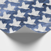 Getuige witte duiven Rustic Wedding Cadeaupapier (Hoek)