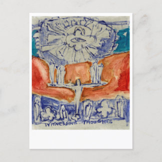 Getuige zijn van gedachten. Eckhart Tolle. Briefkaart