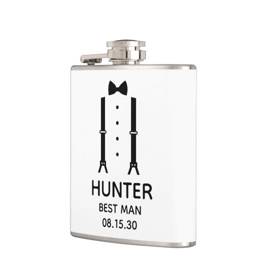 Getuige zwarte strik das heupfles (Links)