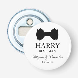 Getuige Zwarte Strikdas Button Flesopener