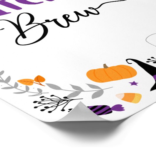 Getuigen Brew Spooktacular Halloween Party Sign Poster (Hoek)