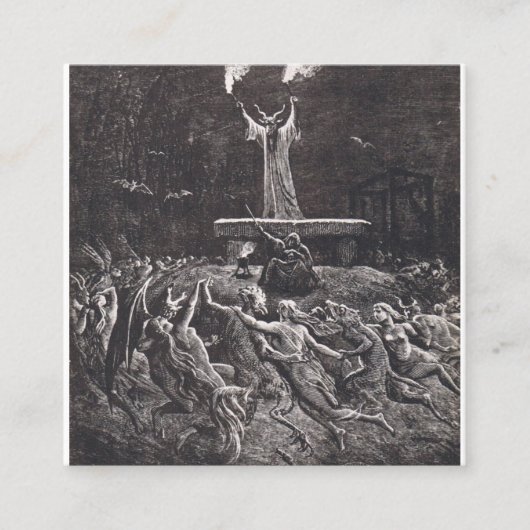 Getuigen dansen op de Sabbat Vierkante Visitekaartje (Voorkant)