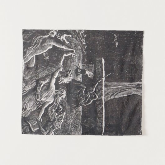 Getuigen dansen op de Sabbat Wandkleed (Voorkant (horizontaal))