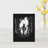 Getuigen die dansen met Baphomet occult heks gothi Kaart (Gele Bloem)