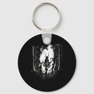 Getuigen die dansen met Baphomet occult heks gothi Sleutelhanger