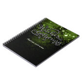 Getuigen die groen en zwart Damask Halloween verza Notitieboek (Linkerzijde)