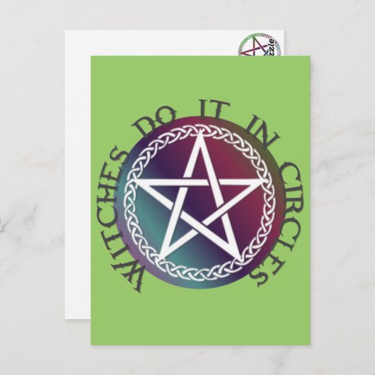 "Getuigen doen het in cirkels" schattig ontwerp va Briefkaart (Voorkant / Achterkant)