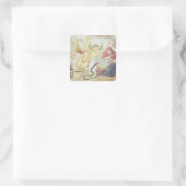 Getuigen in een Hayloft Vierkante Sticker (Tas)