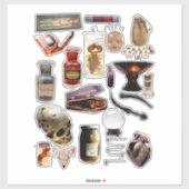 Getuigen magische werktuigen Collage vellen Sticker (Vel)