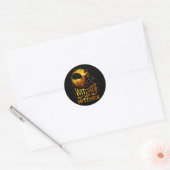 Getuigen met Hitches Funny Camping Halloween Ronde Sticker (Envelop)