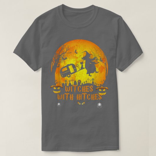 Getuigen met Hitches Funny Halloween Camping Gifts T-shirt (Design voorkant)